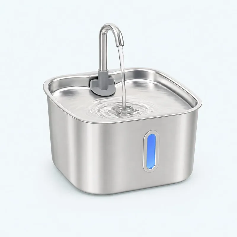 Fontaine inox 2,2 L Miaqua compatible avec le pack de 8 filtres dédiés